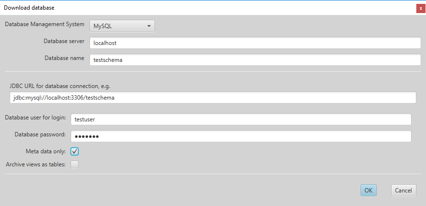 Download metadata only example